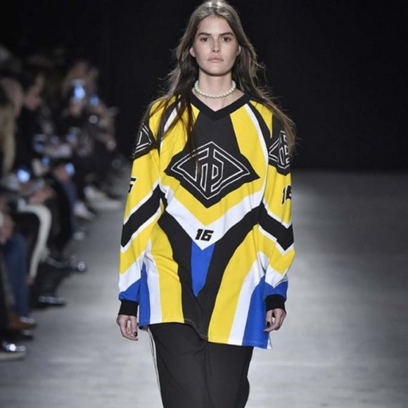 rag & bone Optical Moto Long Sleeve Tunic Tee | FW16 - Picture 1 of 4